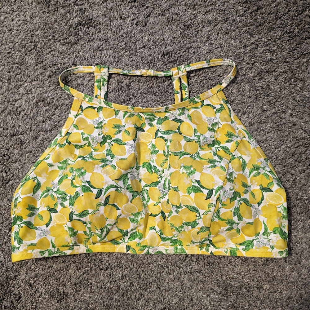 Lululemon See the Sea swim top lemon print